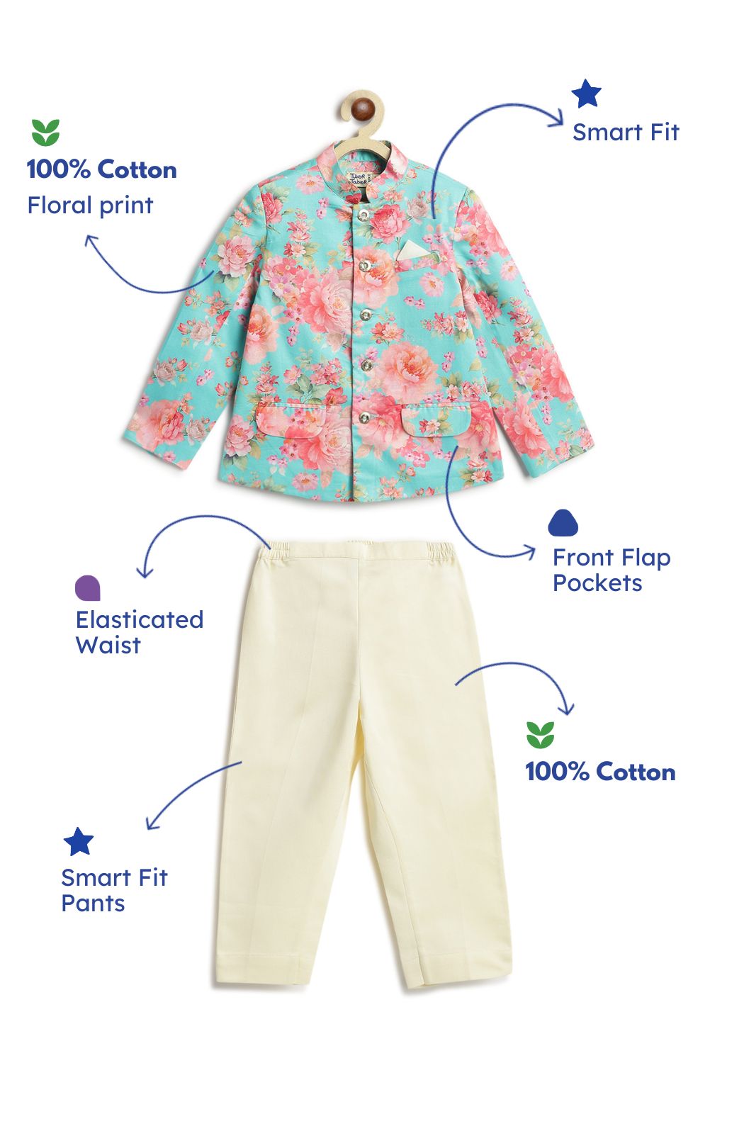 La Vie En Rose Bandhgala Set - Image 3