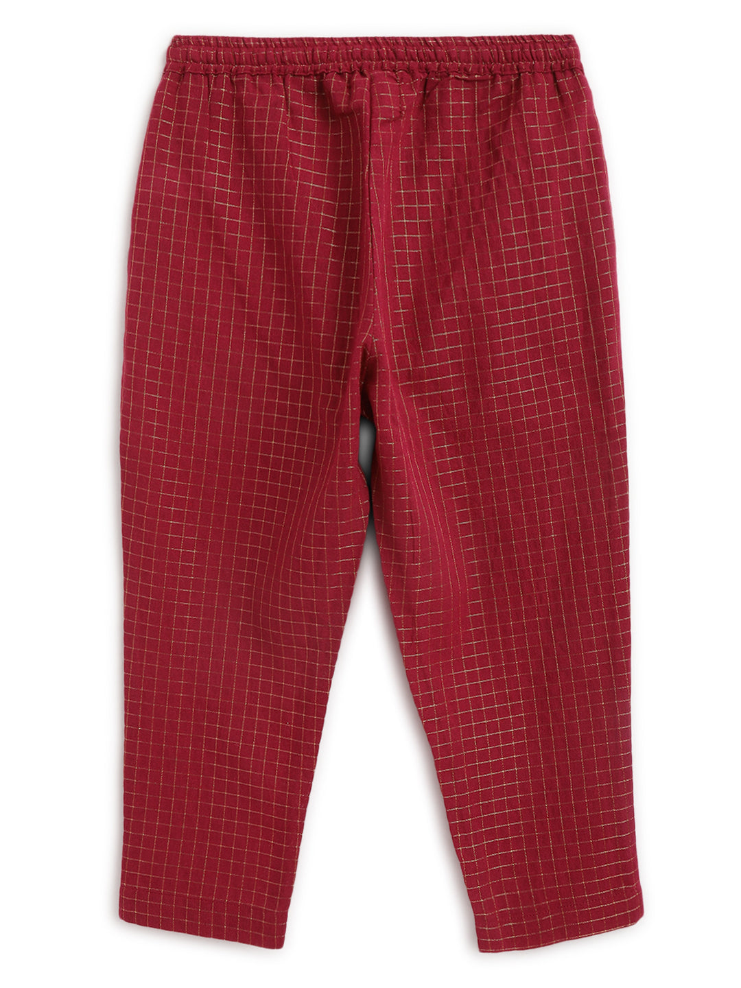 Jacquard Multi 3 Pc Bundi Set - Maroon - Image 6