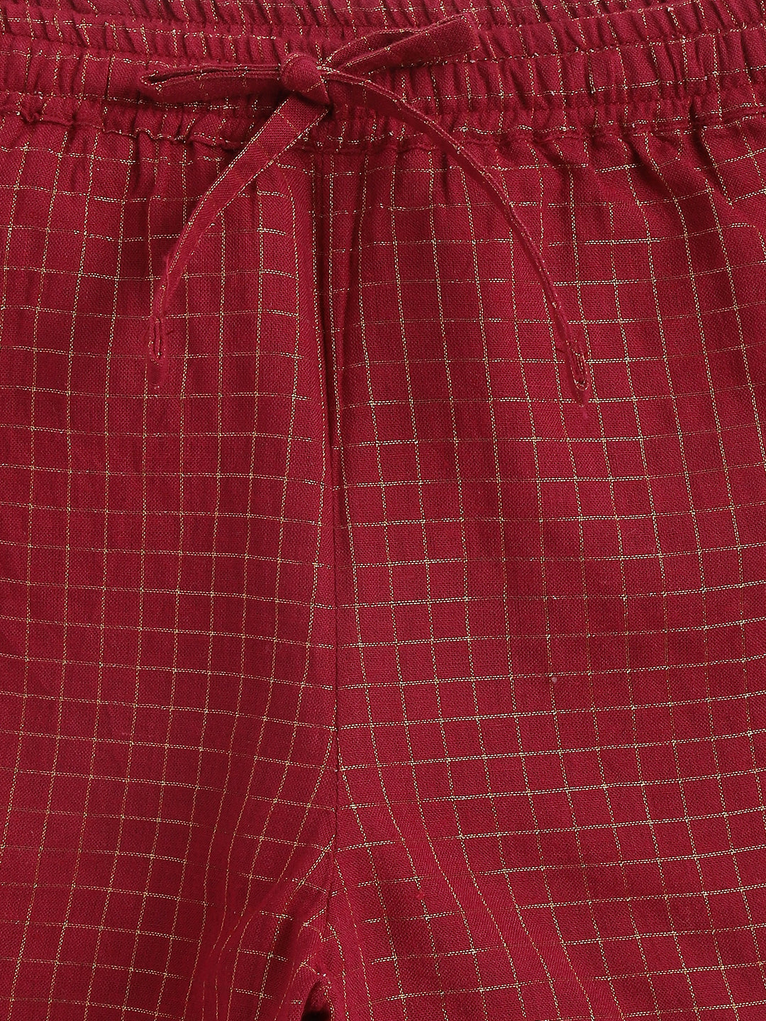 Jacquard Multi 3 Pc Bundi Set - Maroon