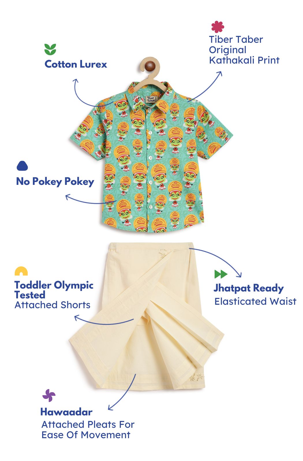 Rangaswamy Kathakali Mundu Set - Image 3