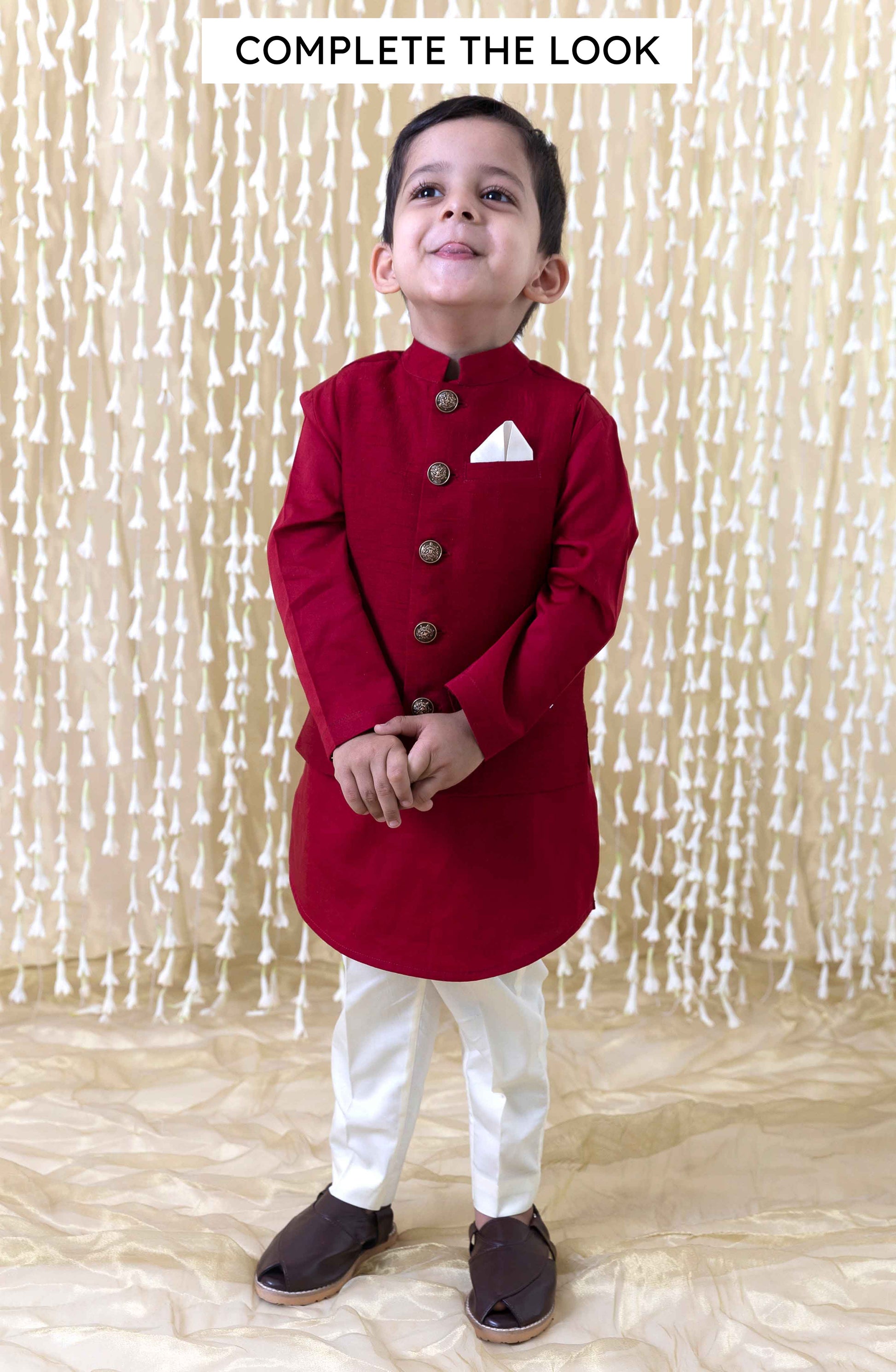 Inaayat Bundi for Boys - Maroon - Image 5