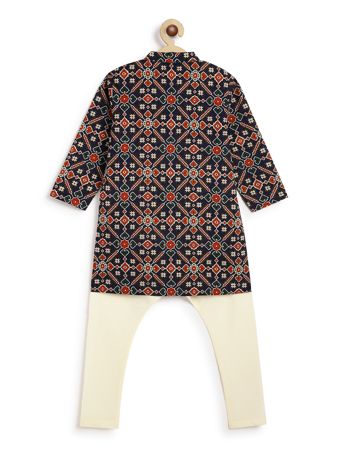 Boy  Patola Print Kurta Set - Image 4