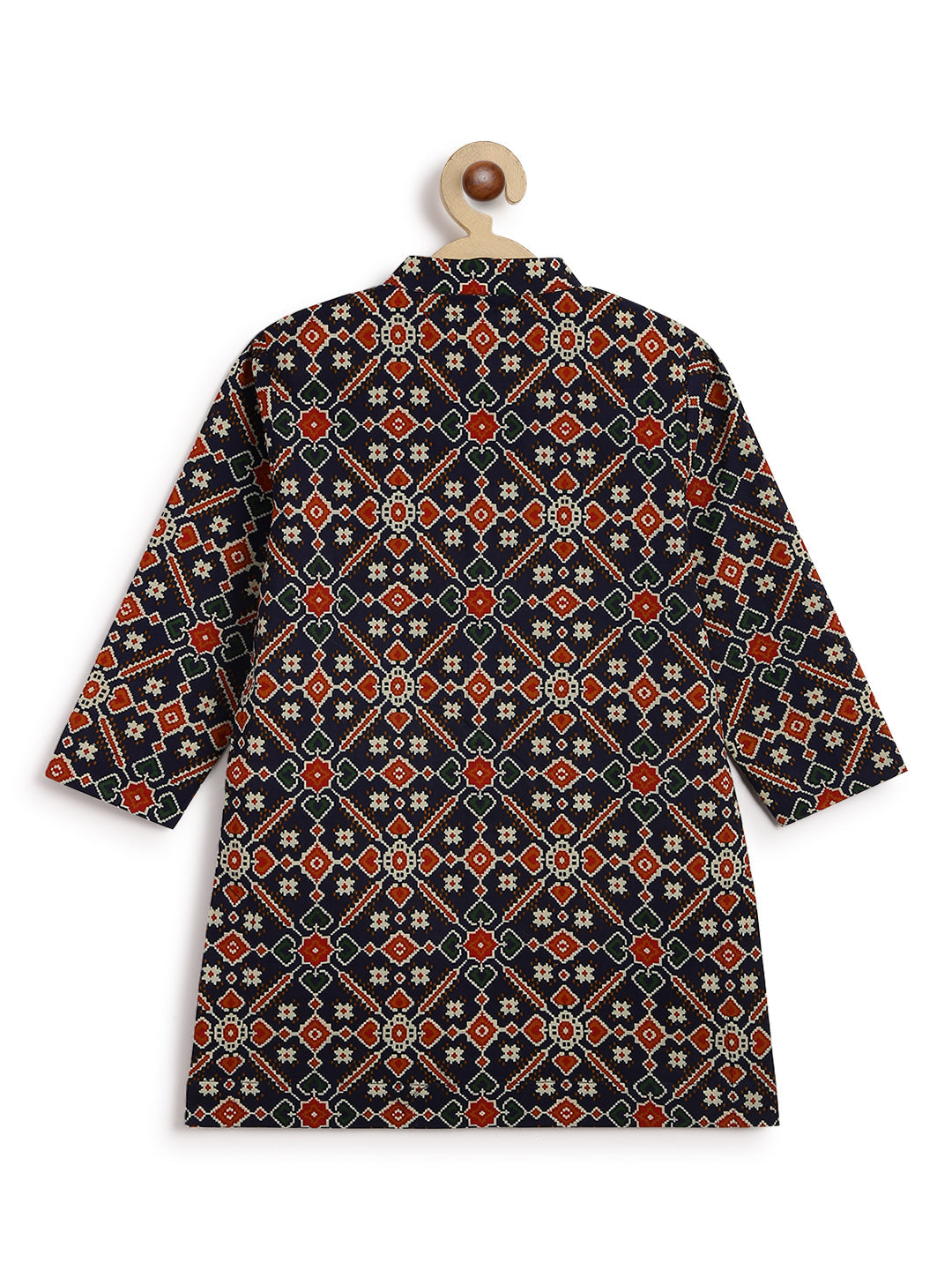 Boy  Patola Print Kurta Set - Image 7