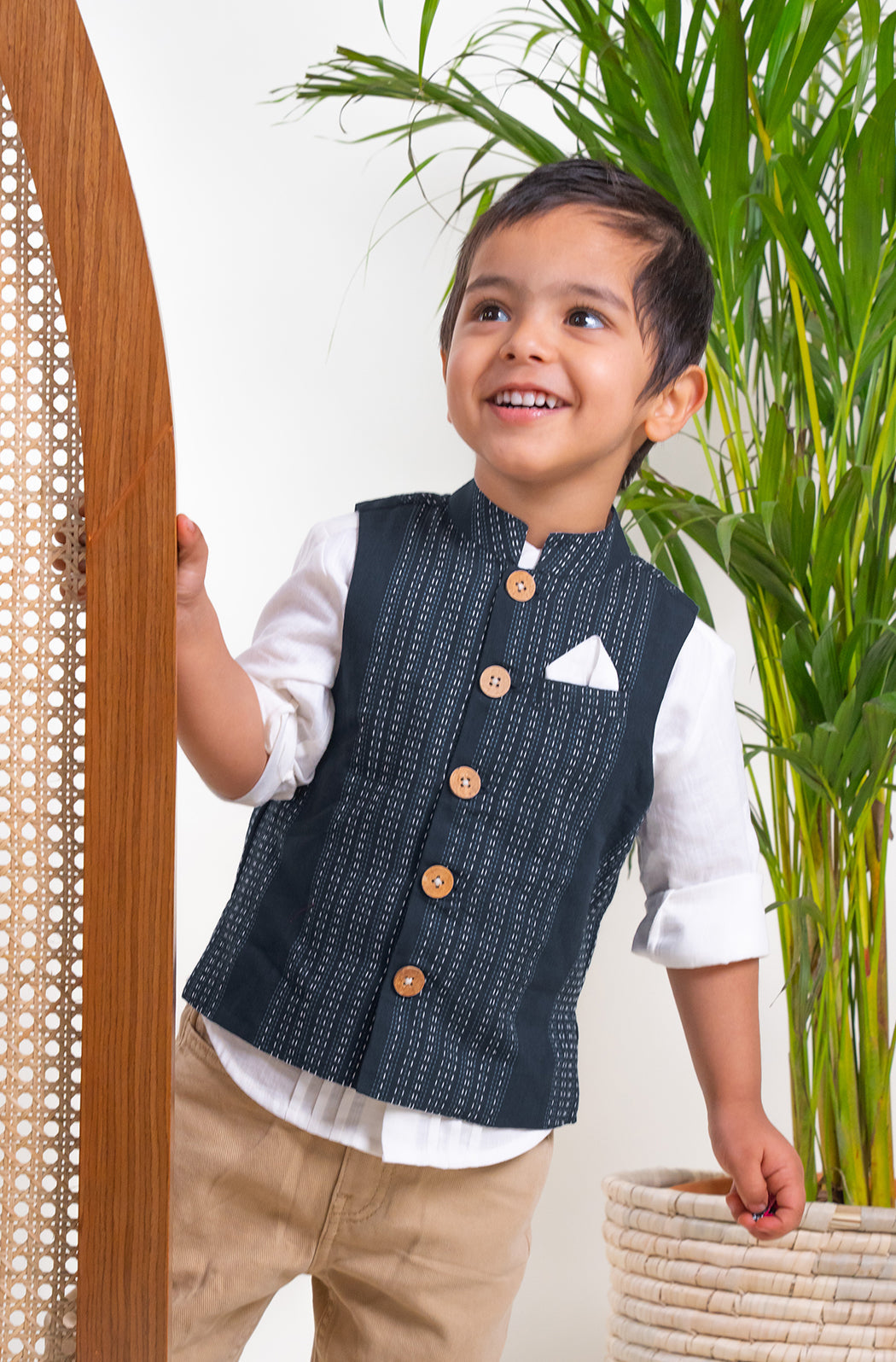 Self Stripes Bundi Jacket - Blue - Eco-friendly - Sama Homes