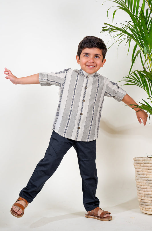 Self Stripes Shirt - Cream