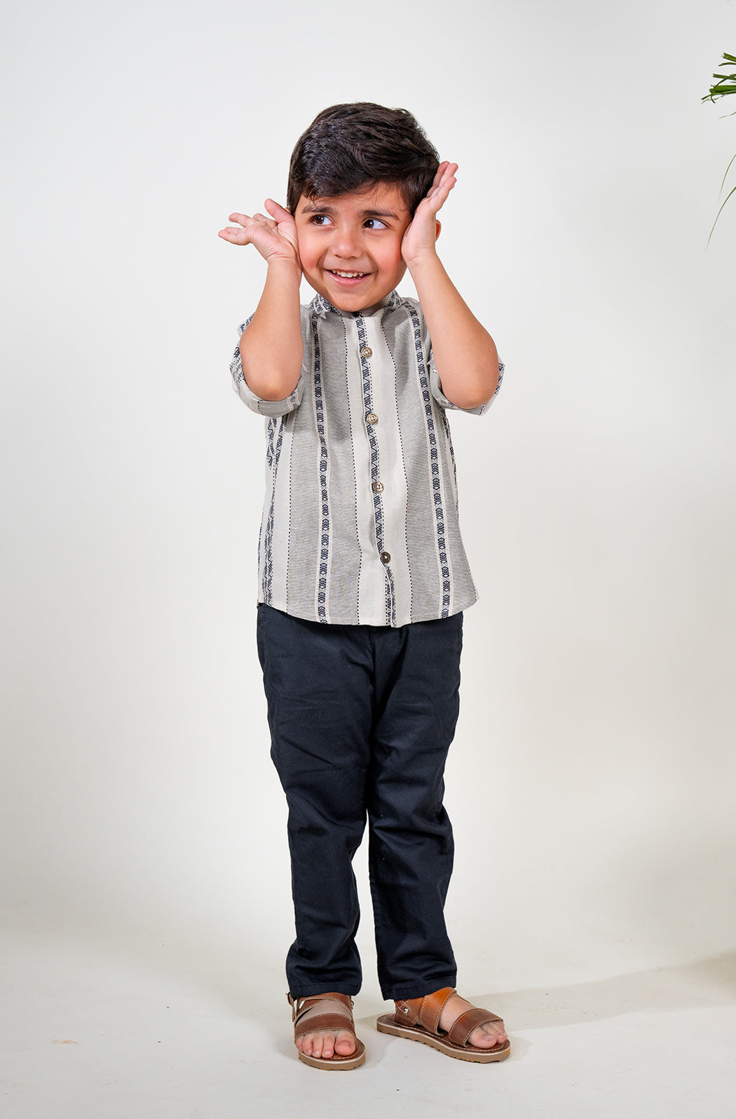 Self Stripes Shirt - Cream - Image 4