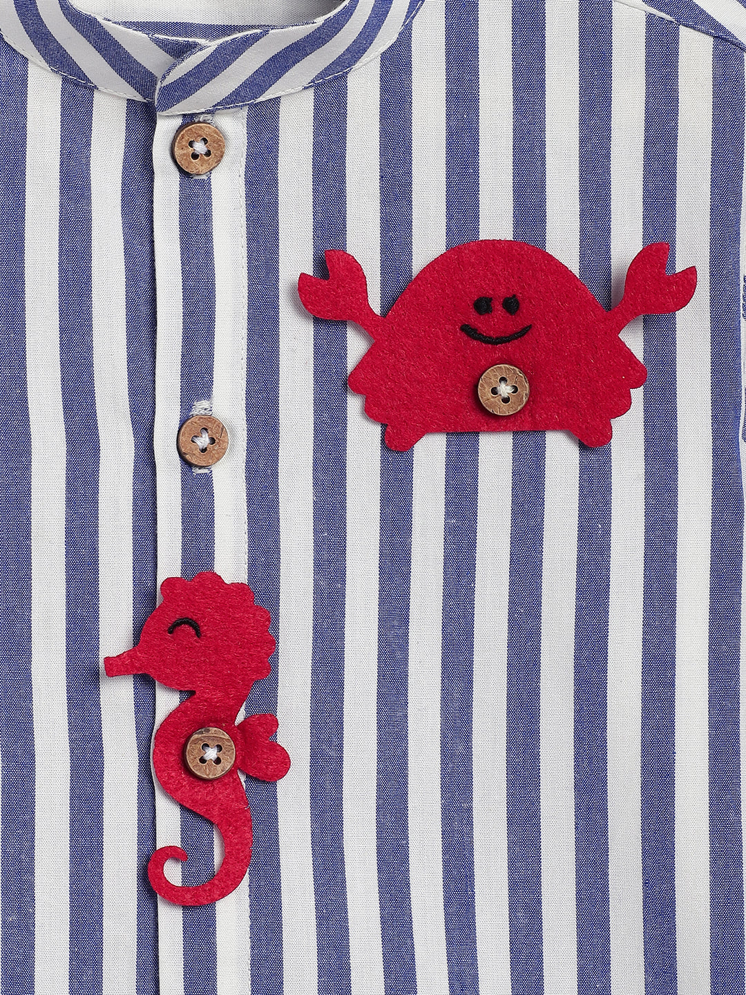 Sea Horse Stripes Shirt - Blue