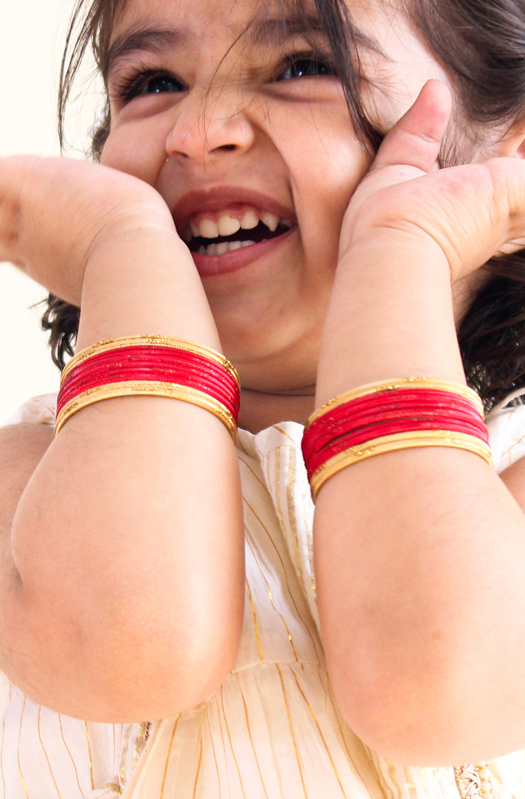 Royal Red Golden Shine Bangles - Eco-friendly - Sama Homes