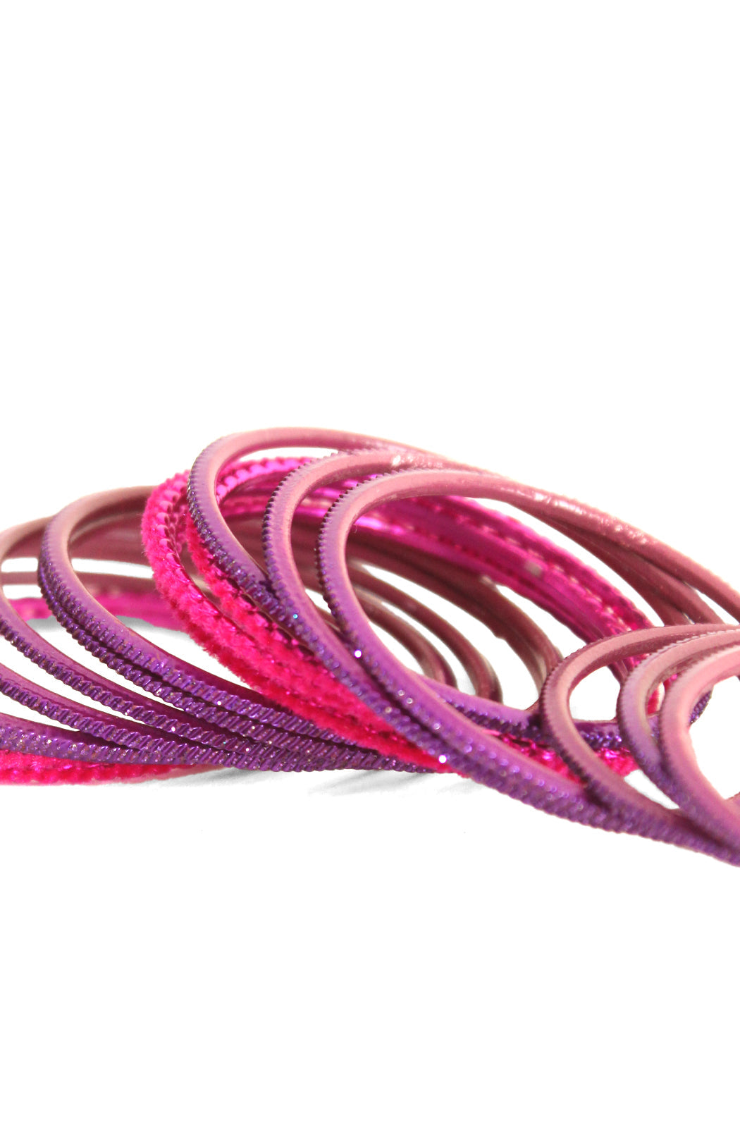Fuchsia Fusion Shiny Bangles - Image 4