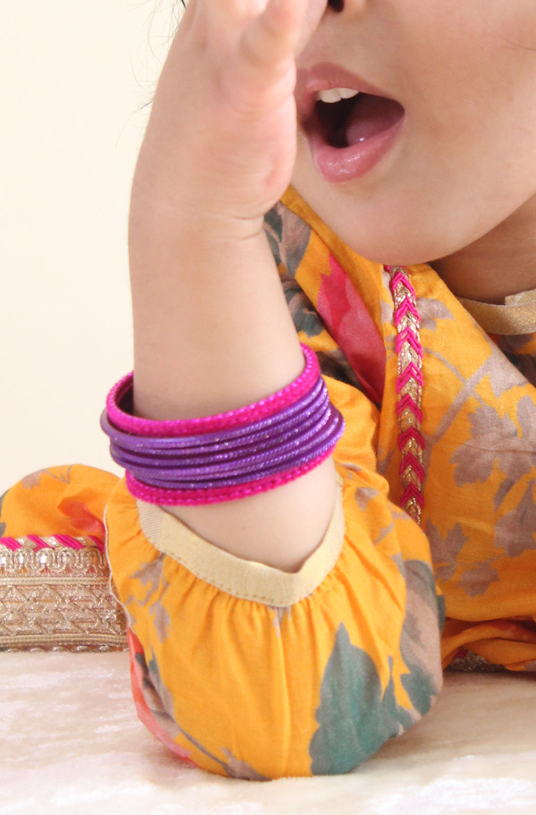 Fuchsia Fusion Shiny Bangles - Image 5