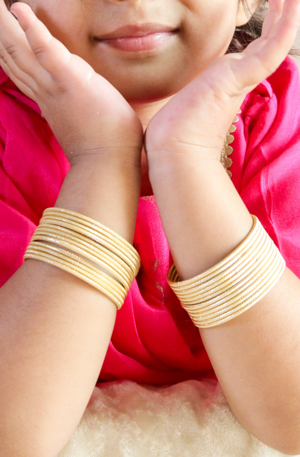 Gold Matte Bangles - Image 5