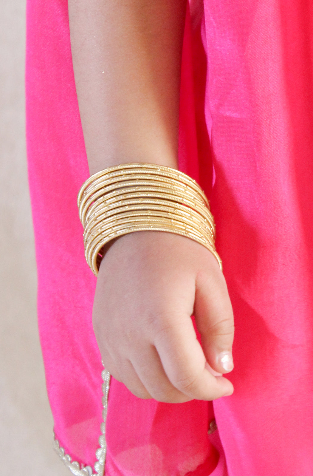 Golden Dot Glitter Bangles - Image 4