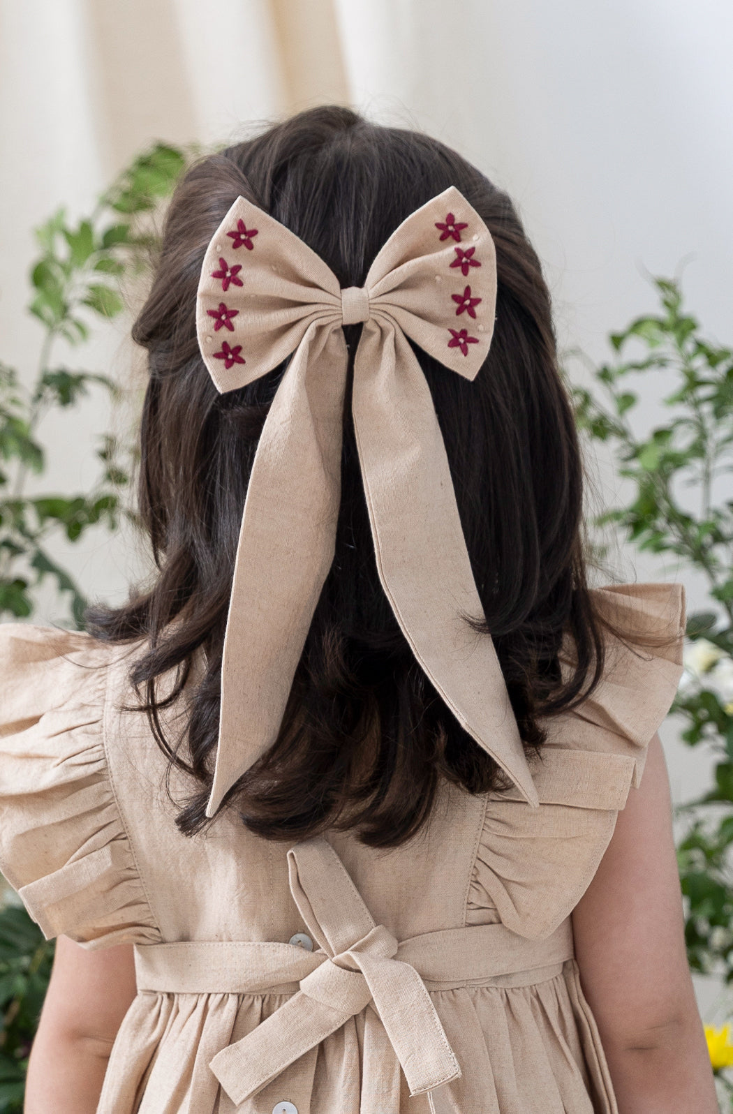 Bow Hair Accessories - Beige - Eco-friendly - Sama Homes