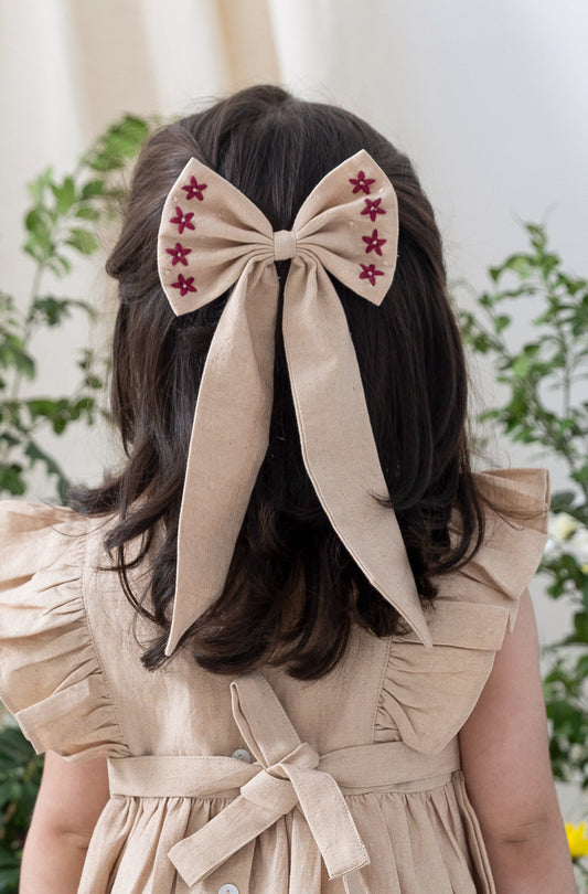 Bow Hair Accessories - Beige