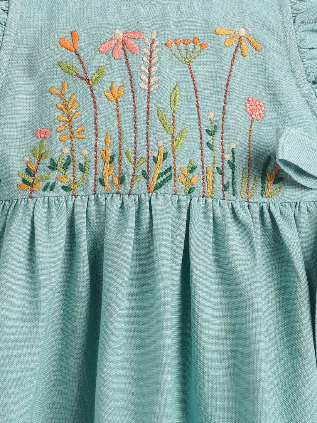 Countryside Floral Embroidery Dress