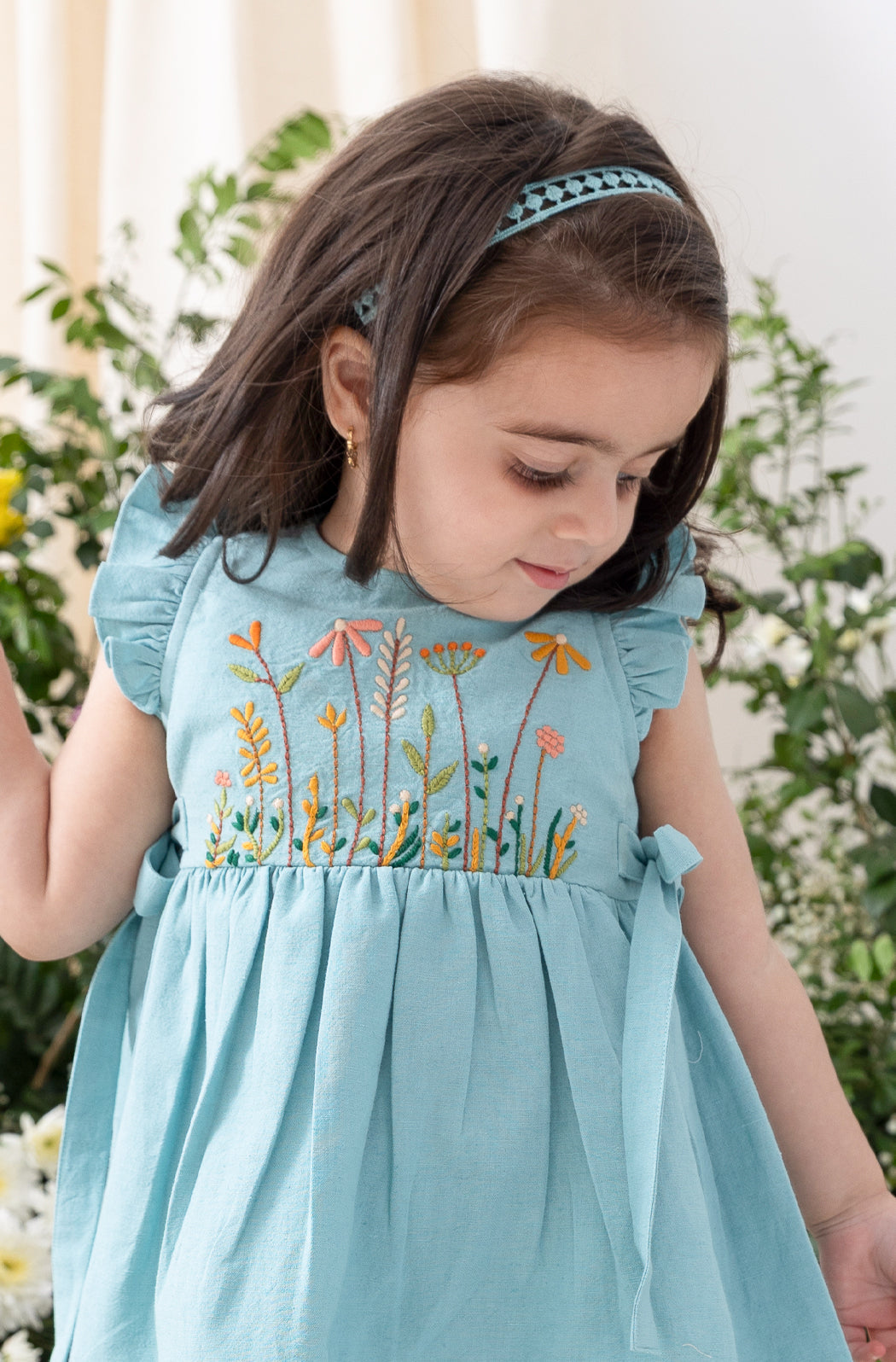 Countryside Floral Embroidery Dress