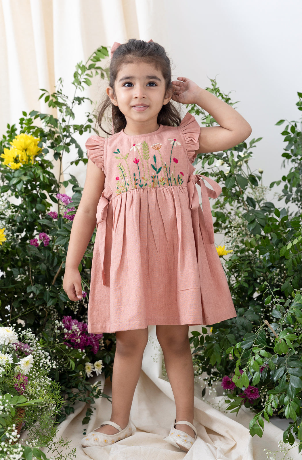 Countryside Floral Embroidery Dress - Eco-friendly - Sama Homes