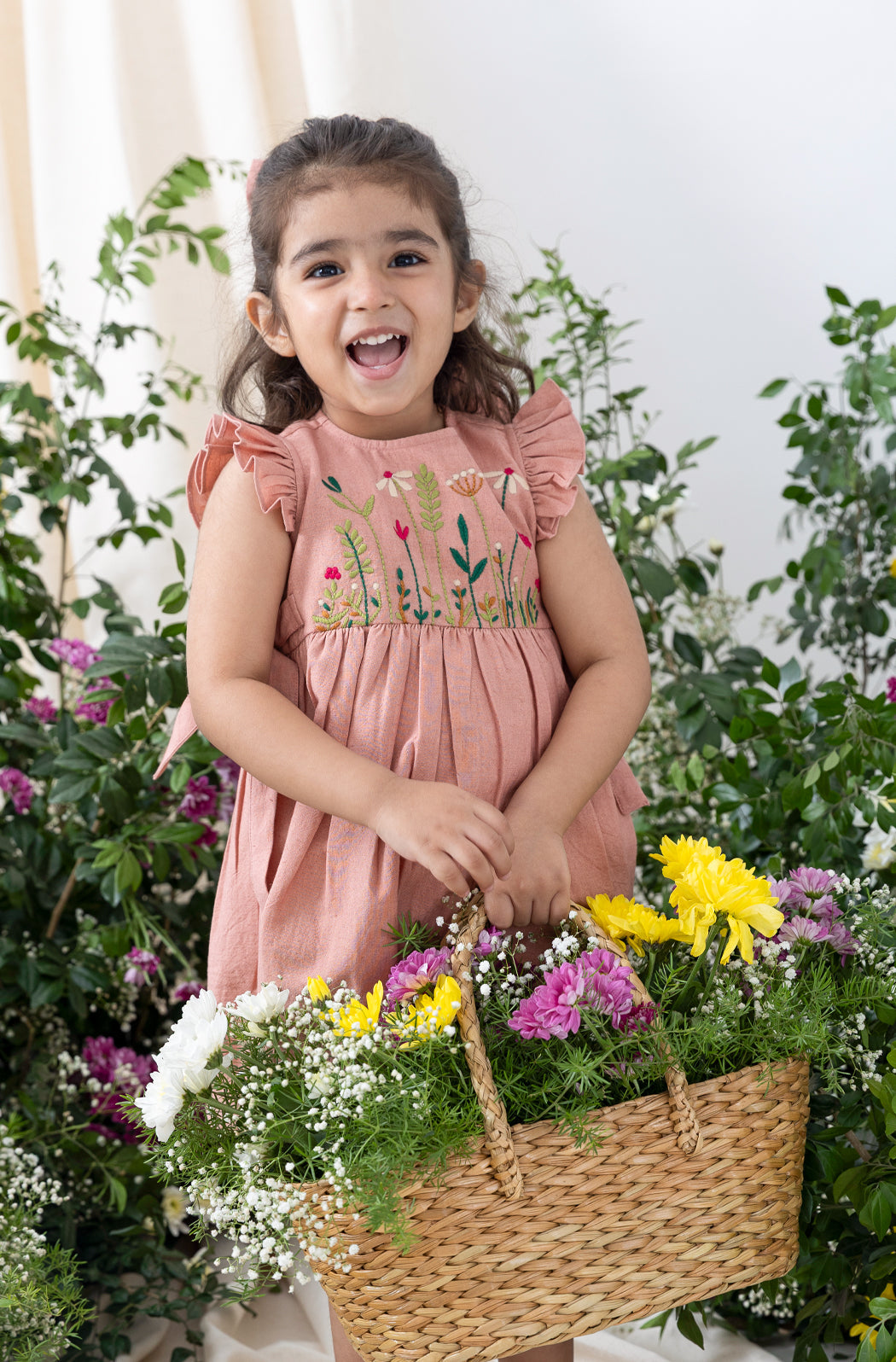 Countryside Floral Embroidery Dress