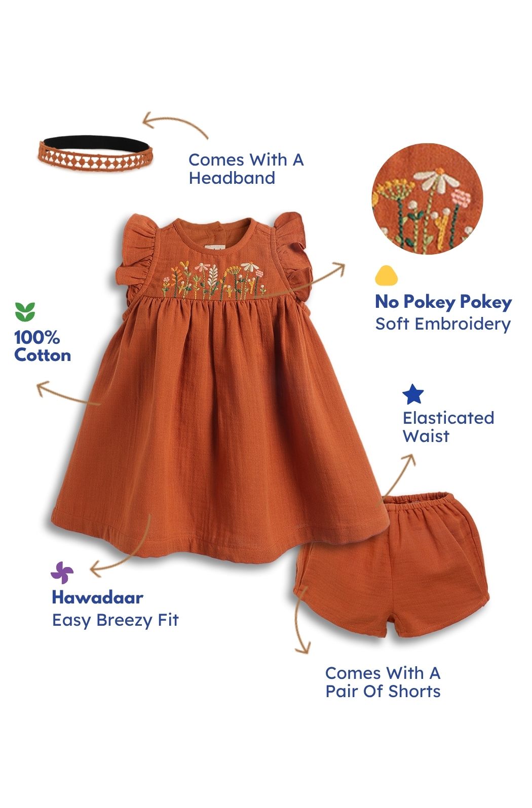 Floral Embroidery Dress