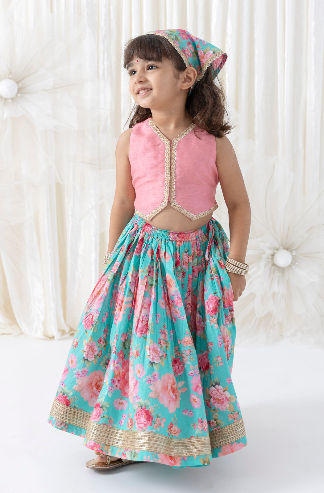 Gulaabo Lehenga Set with Bandana