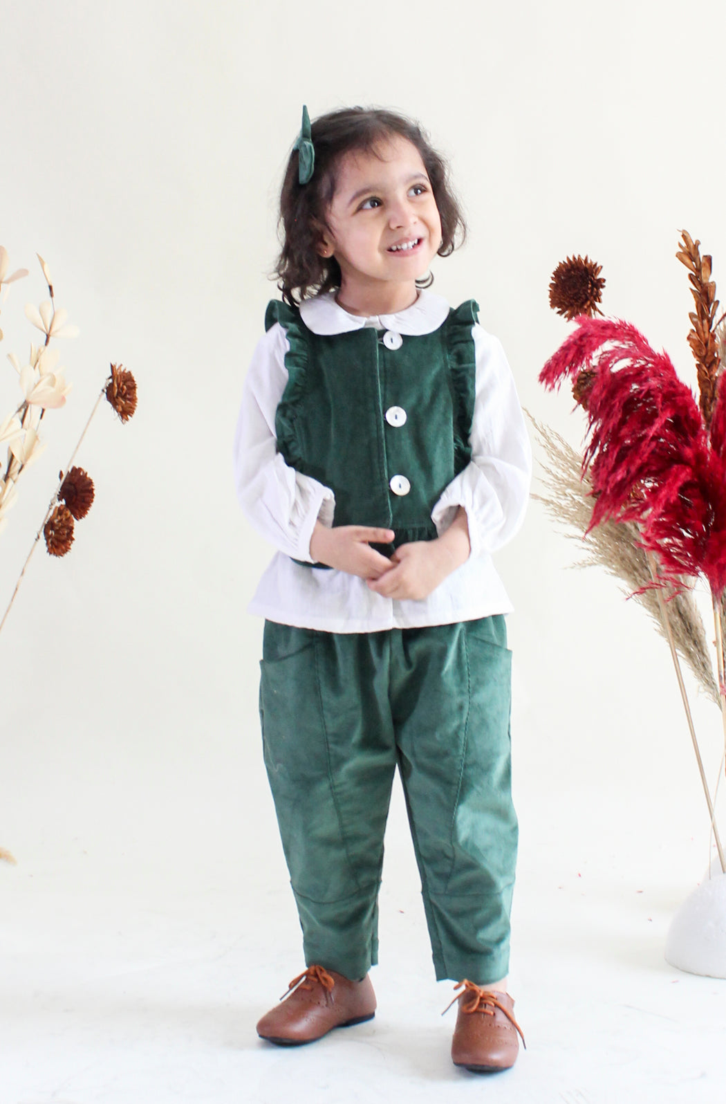 Elf Princess Jacket Set Green & White - Eco-friendly - Sama Homes