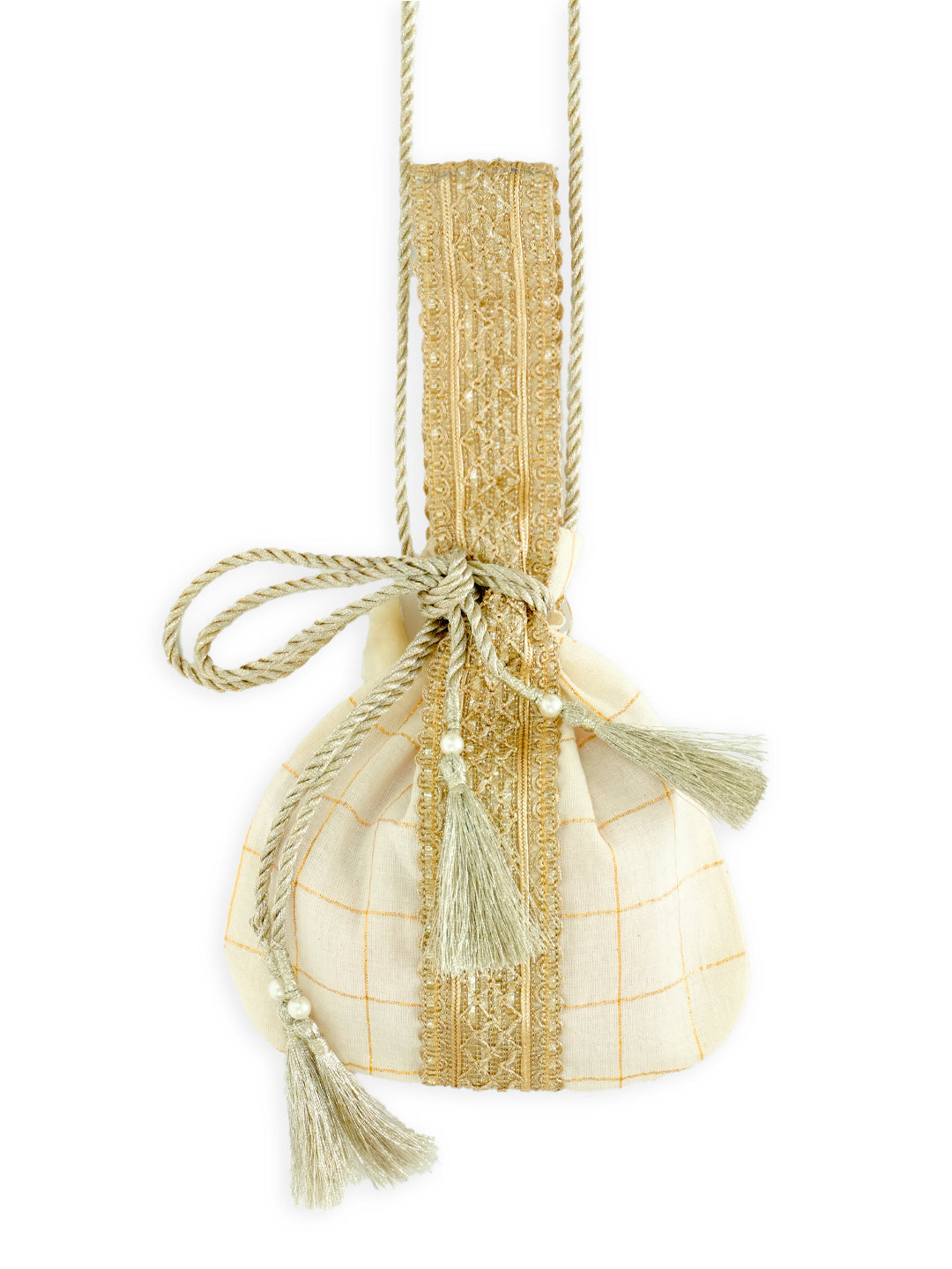 Noor Potli Bag - White