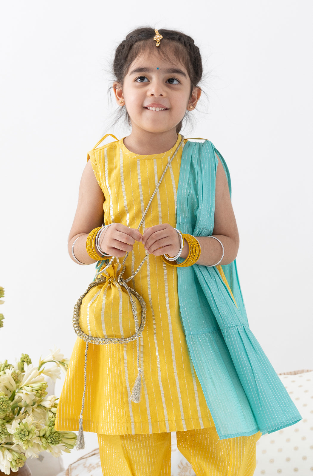 Noor Potli Bag - Yellow - Image 3