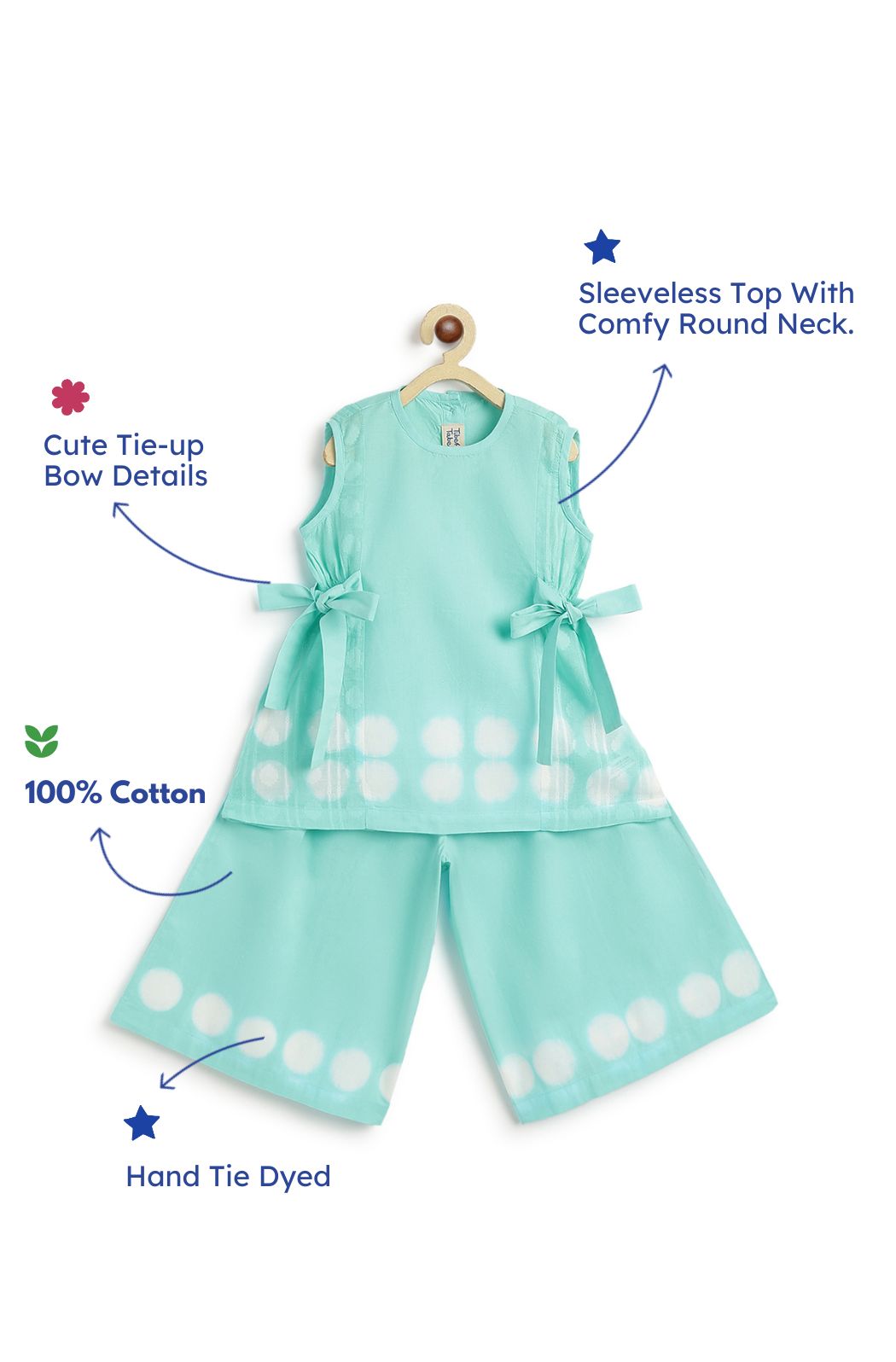 Cloud Dot Top Set - Blue - Image 3
