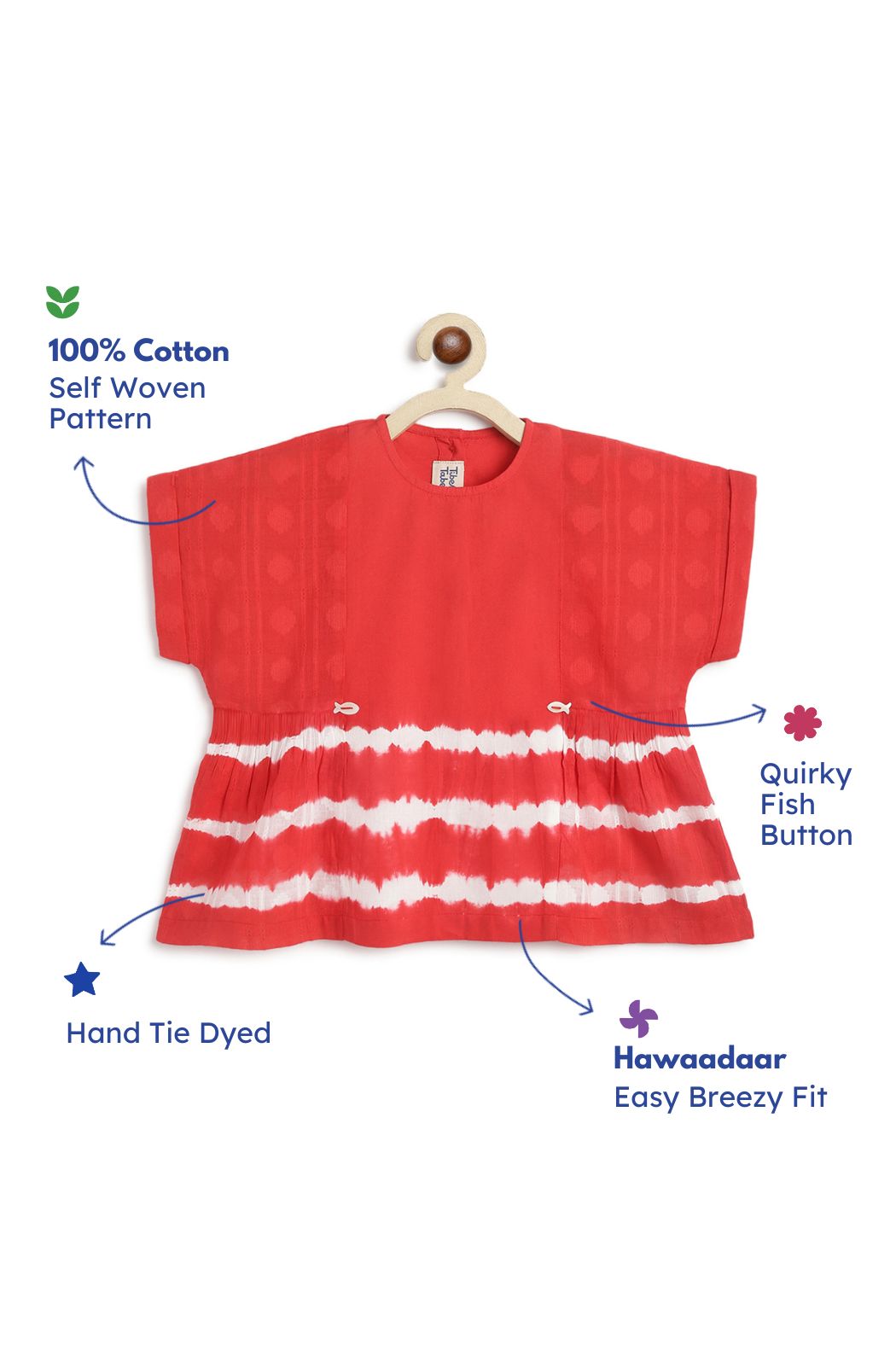 Breezy Lines Top - Red - Image 3