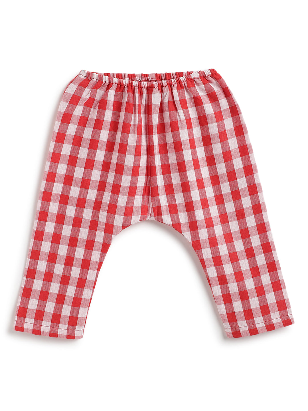 Checks Flexi Kimono Set - Red