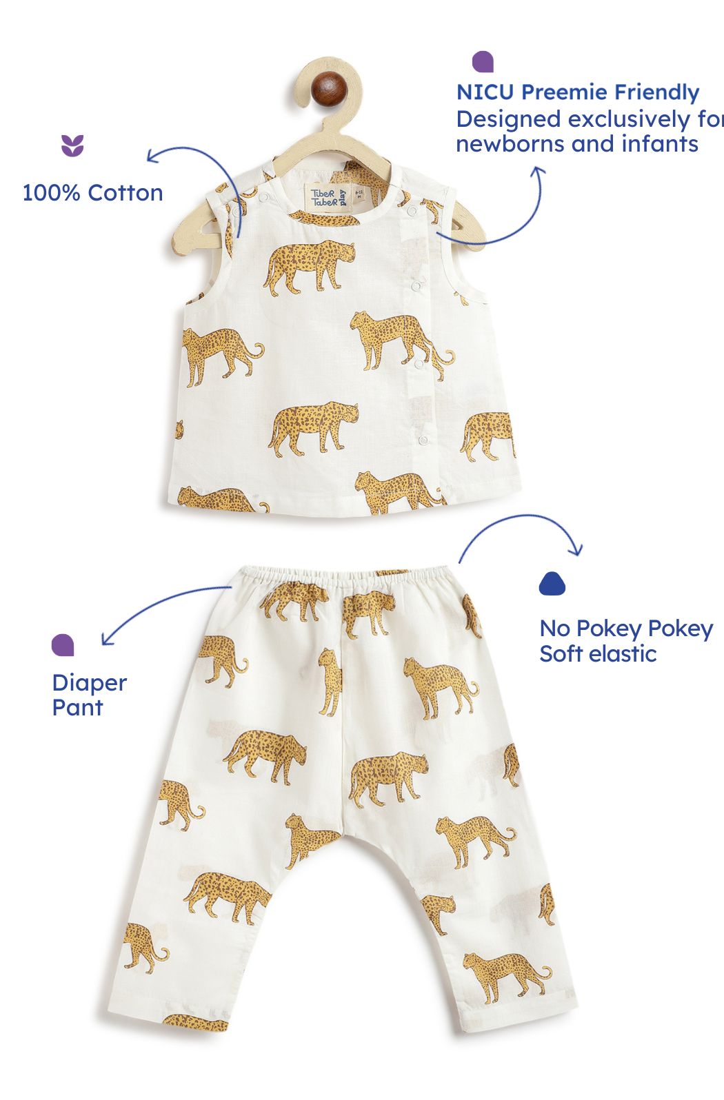 Cheetah Print Jhabla Set