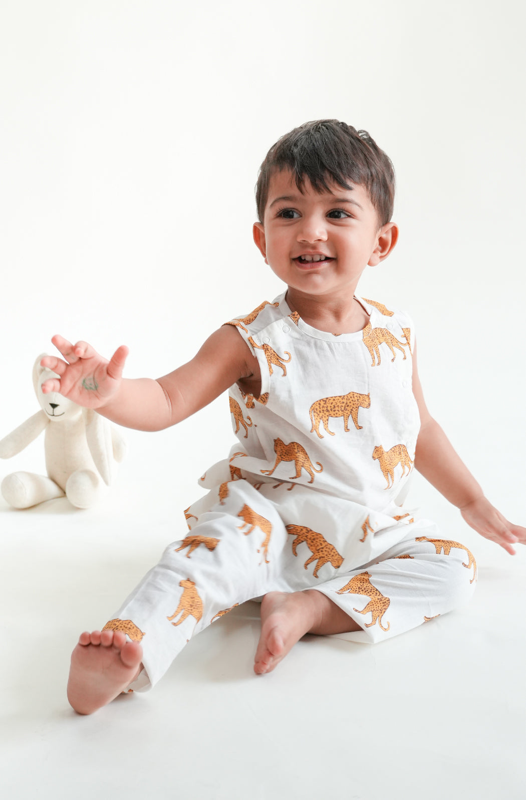 Cheetah Print Jhabla Set