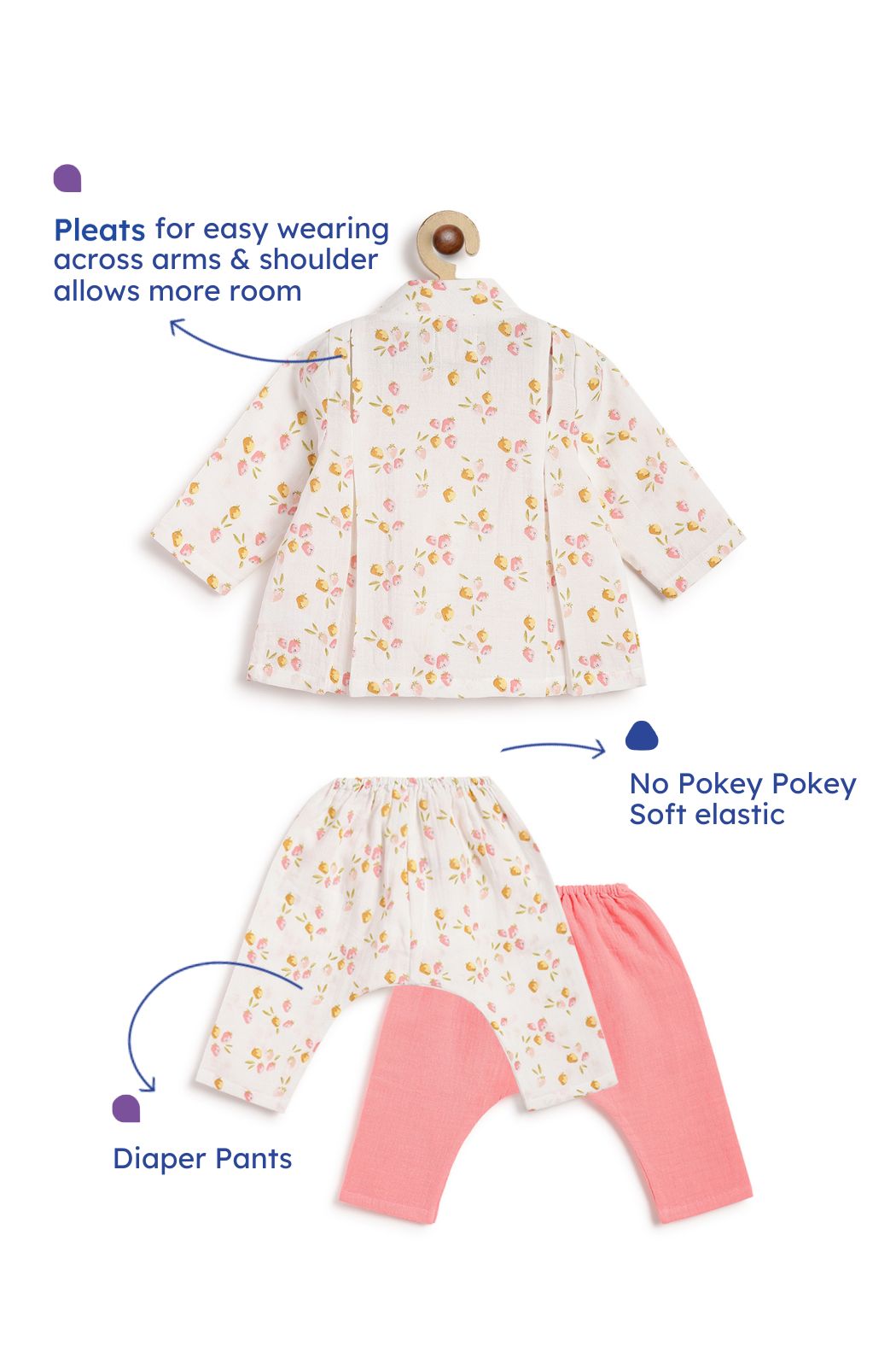 Strawberry Flexi Kimono Set