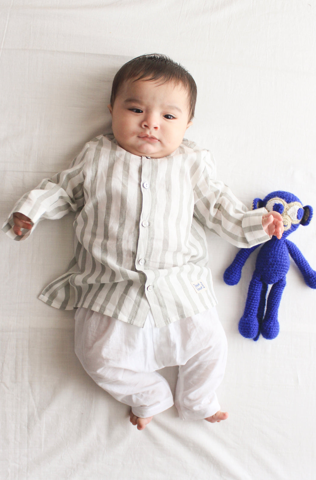 Cityscape Stripes Baby Kurta Set - Image 4