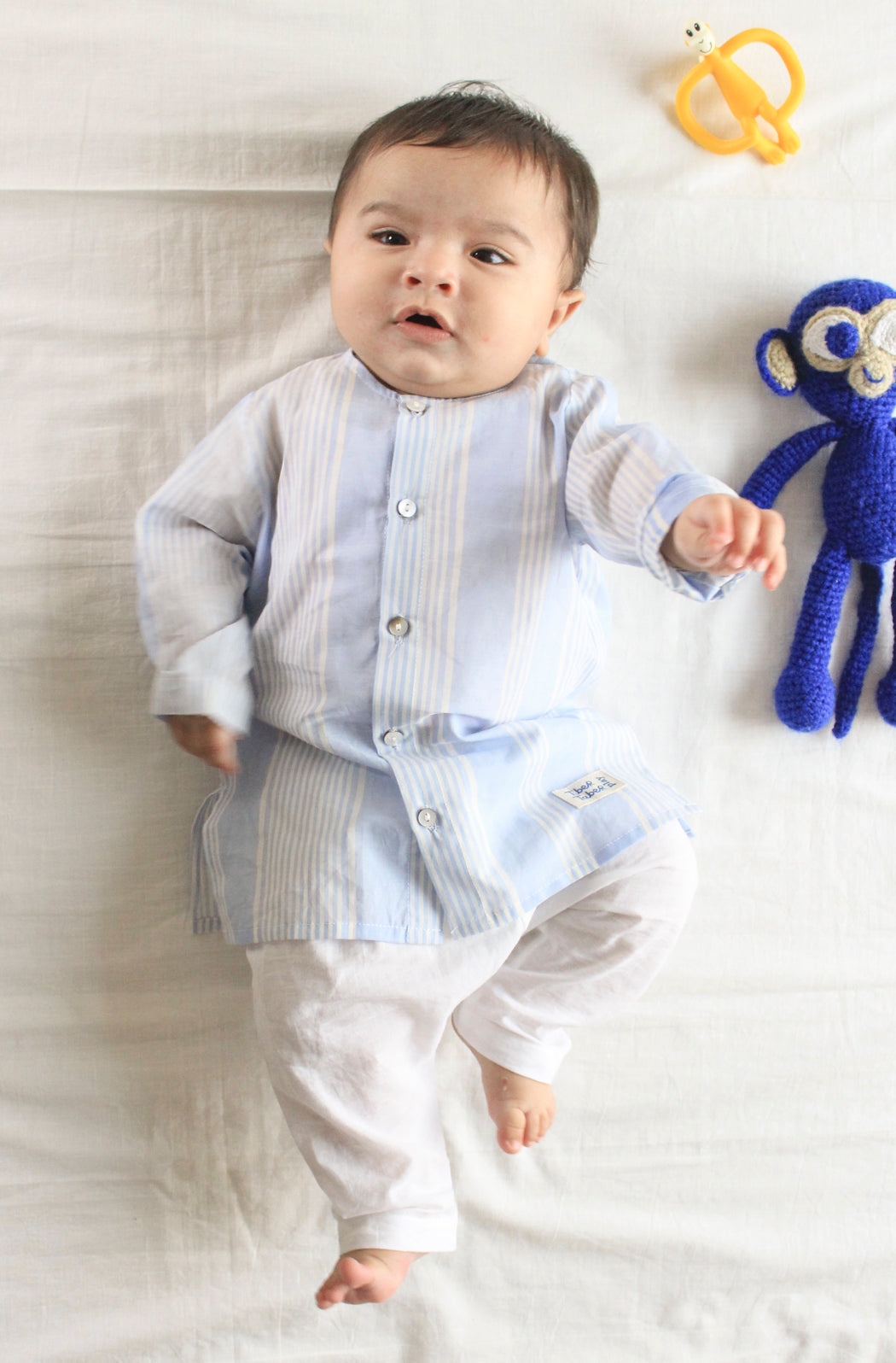Skyline Stripes Baby Kurta Set - Eco-friendly - Sama Homes