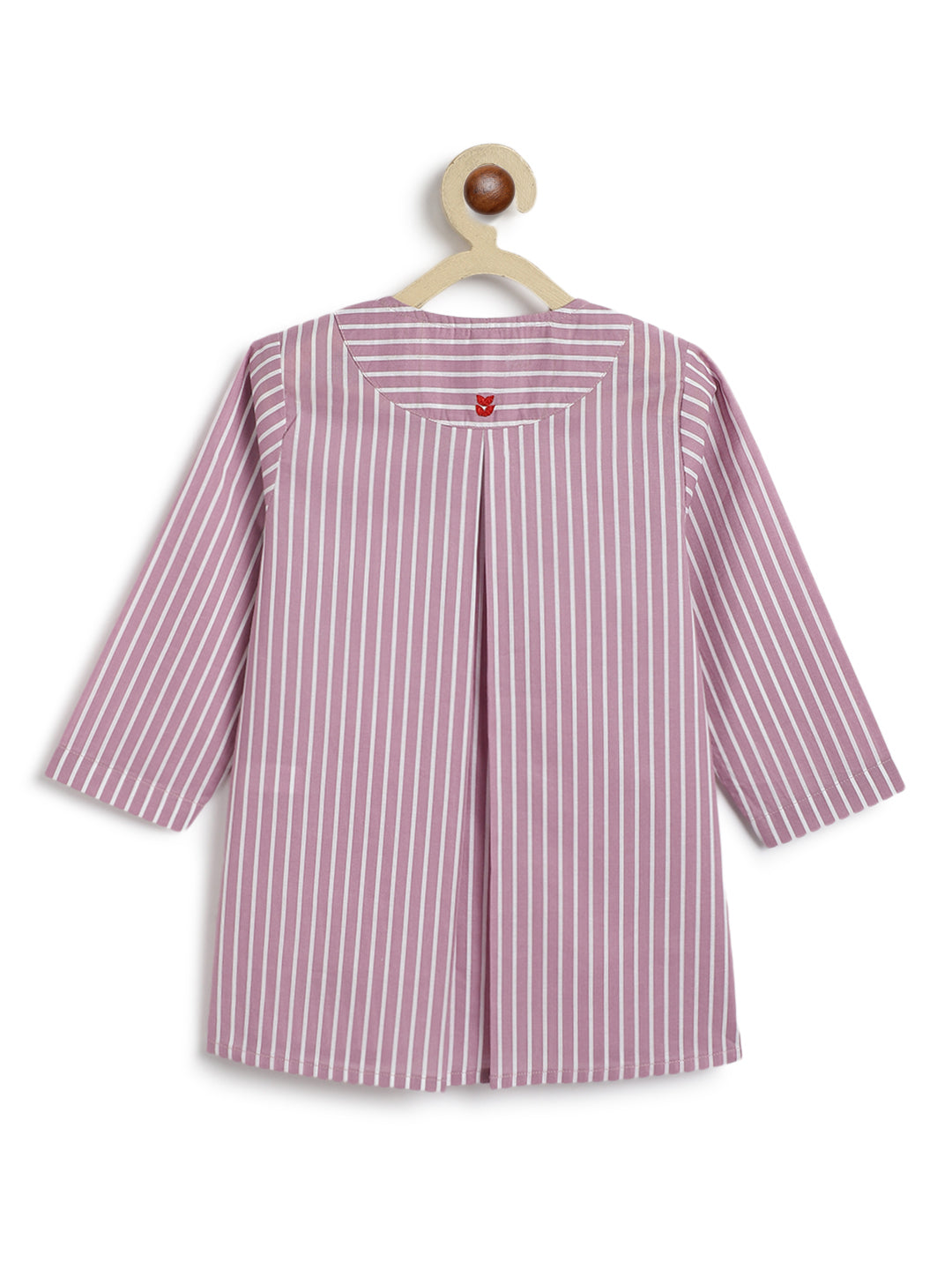 Purple Stripes Baby Kurta Set - Image 6