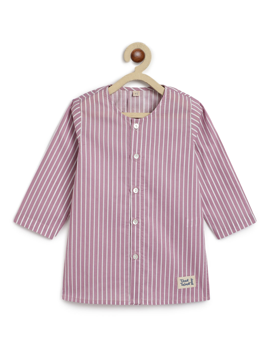 Purple Stripes Baby Kurta Set - Image 7