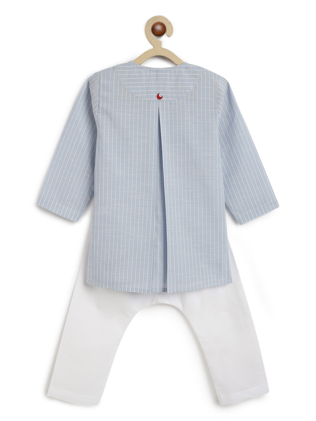 Blue Stripes Baby Kurta Set - Image 5