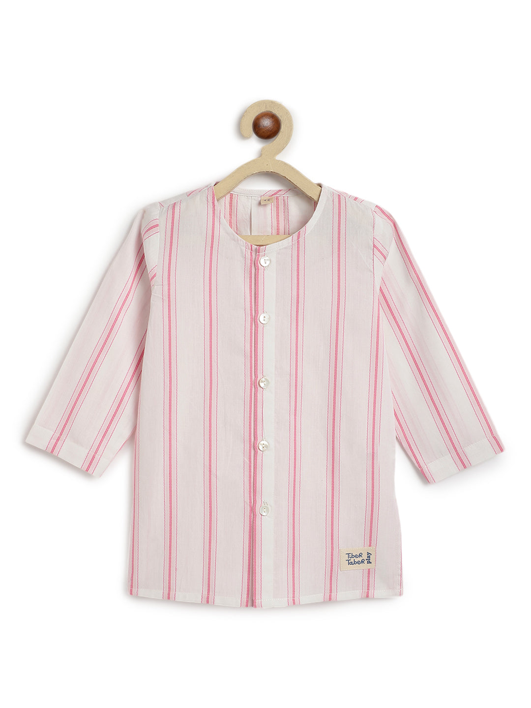 Pink Stripes Baby Kurta Set - Image 6