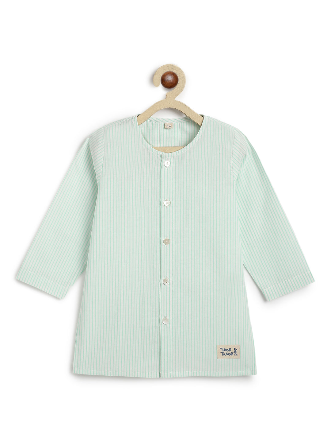Mint Stripes Baby Kurta Set - Image 5