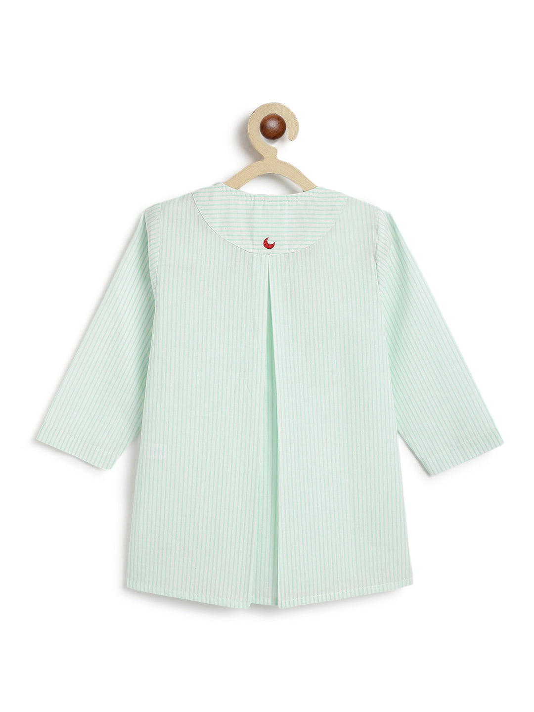 Mint Stripes Baby Kurta Set - Image 6