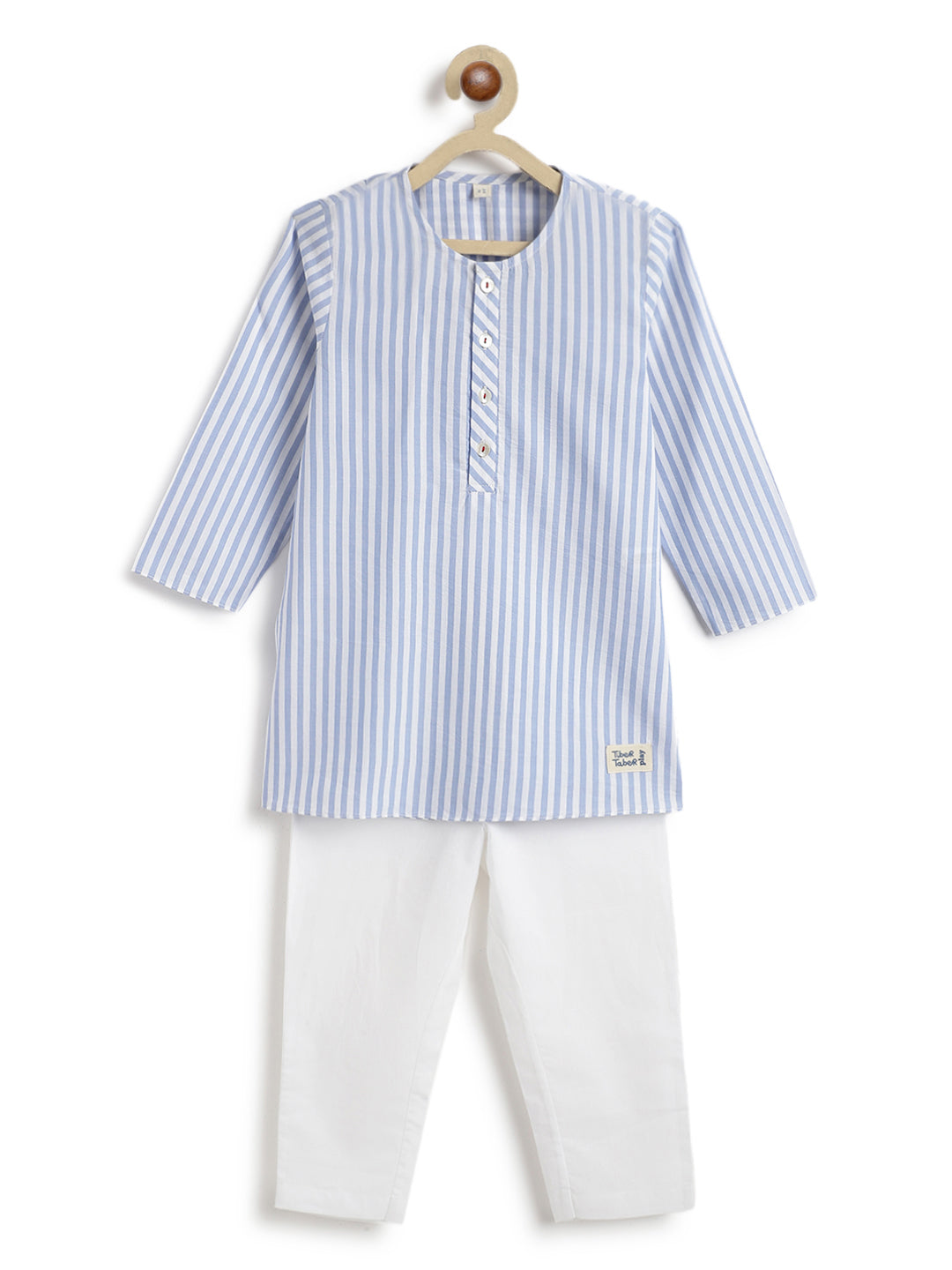 Blue Stripes Boy Kurta Set - Image 2