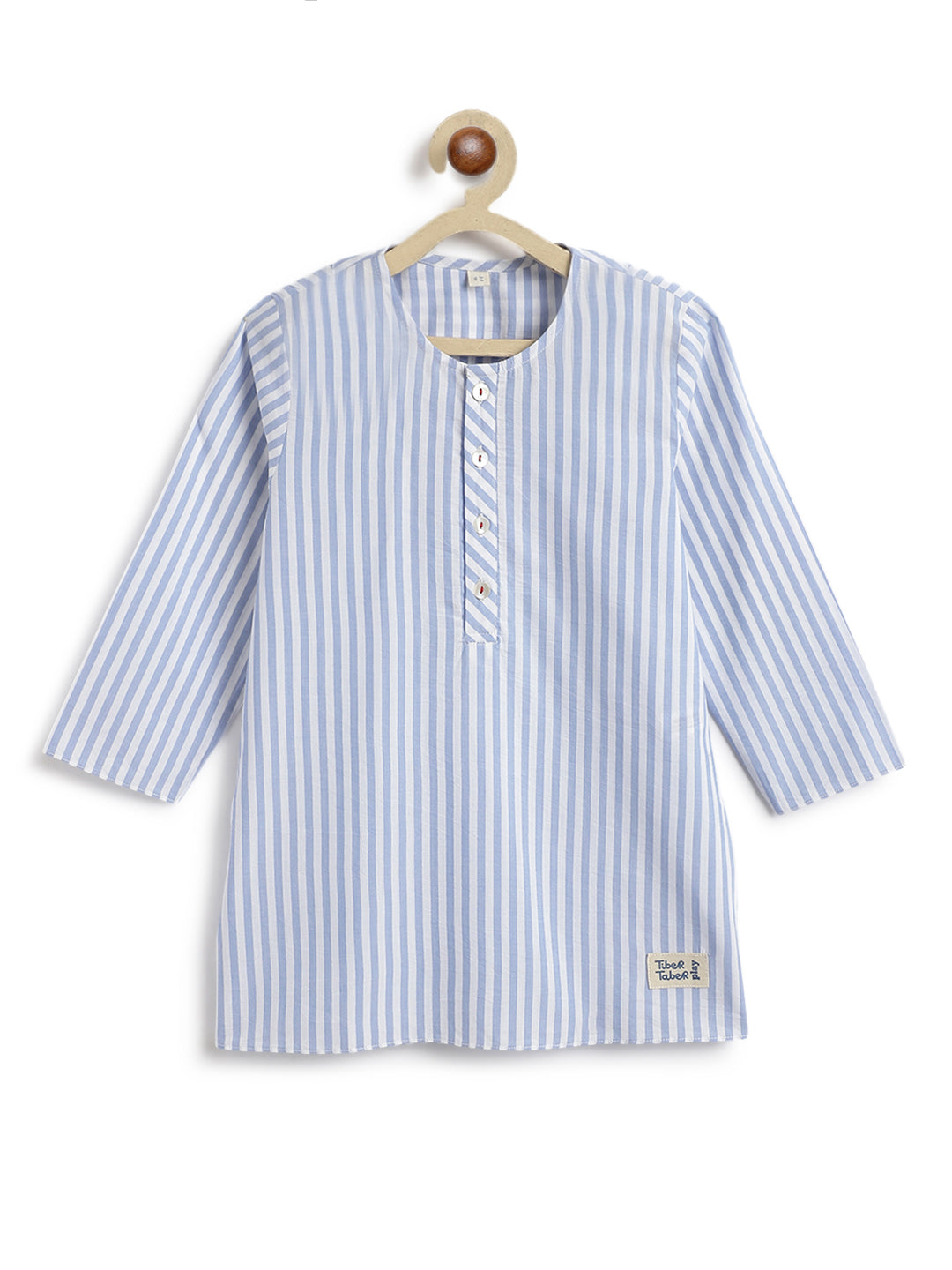 Blue Stripes Boy Kurta Set