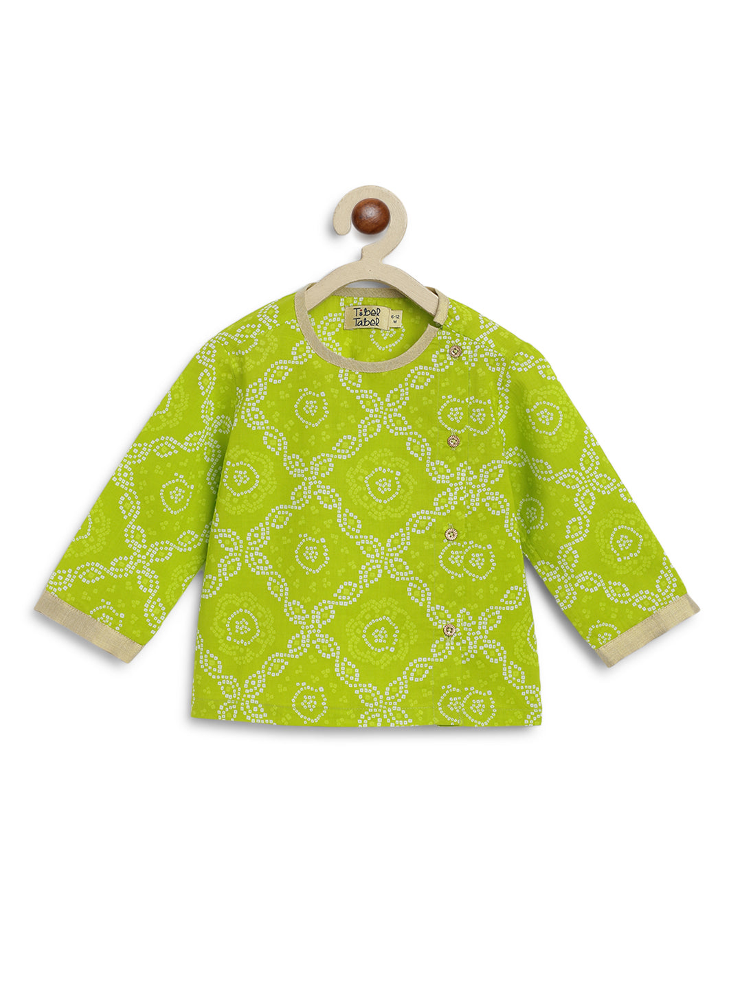 Mini Maharaj Dhoti Kurta Set - Green - Image 7