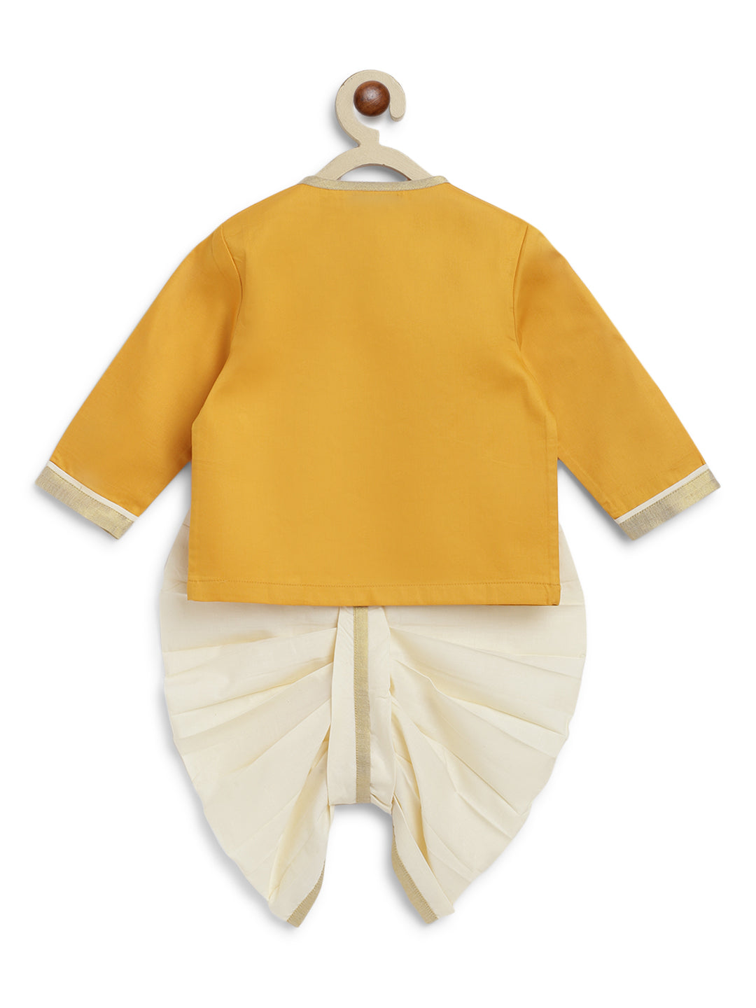 Baby Boy Ganesha Dhoti Set - Yellow