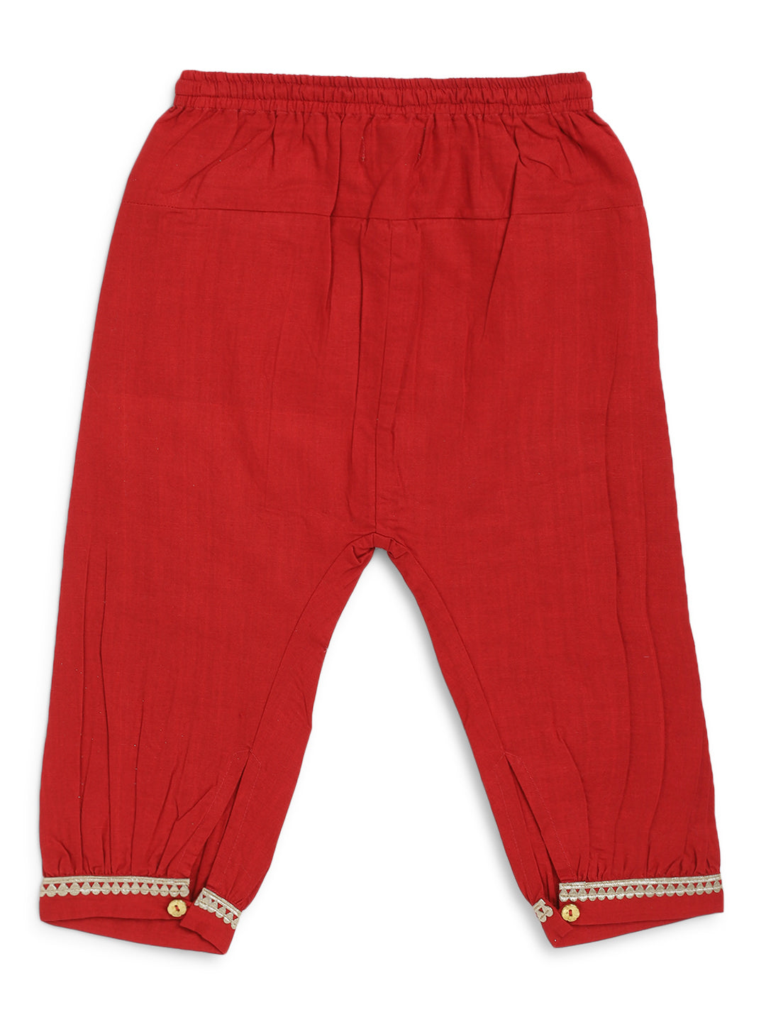 Baby Bandhani Angrakha Set - Red
