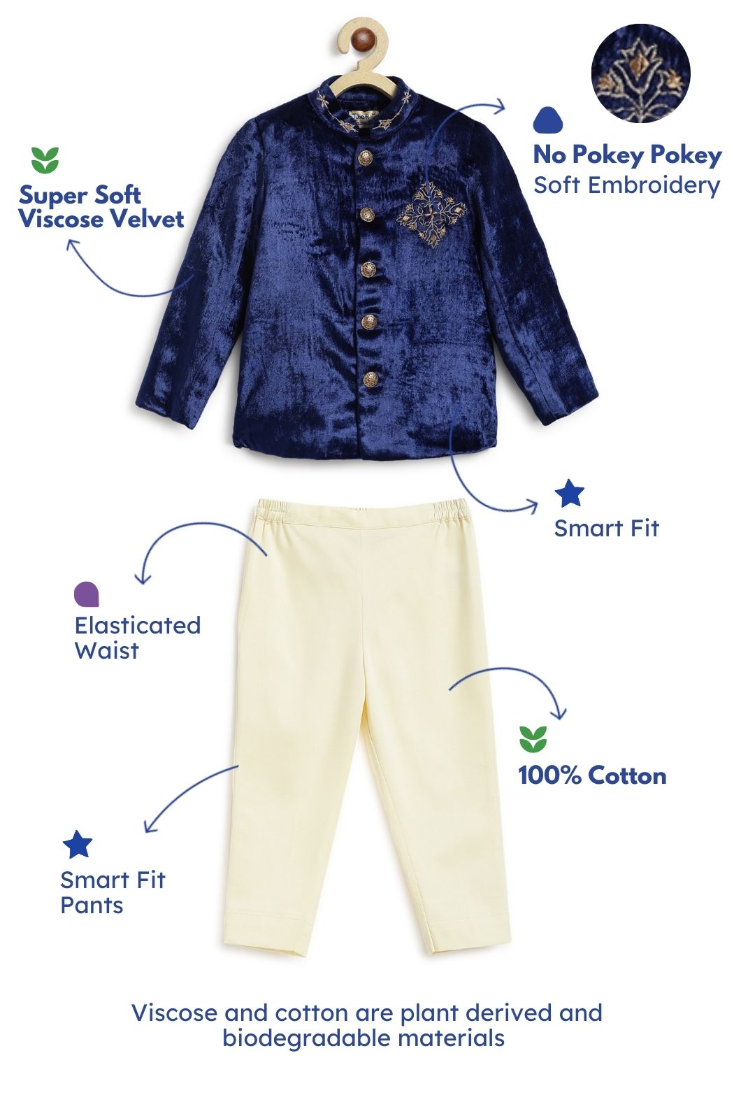 Midnight Majesty Bandhgala Set