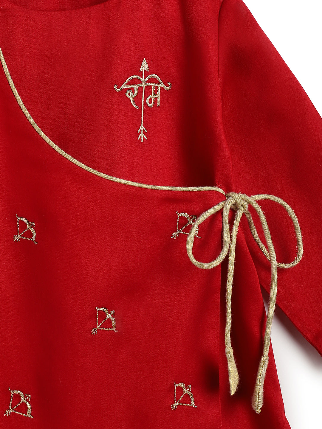 Jai Shri Ram Kurta Pyjama Set - Red