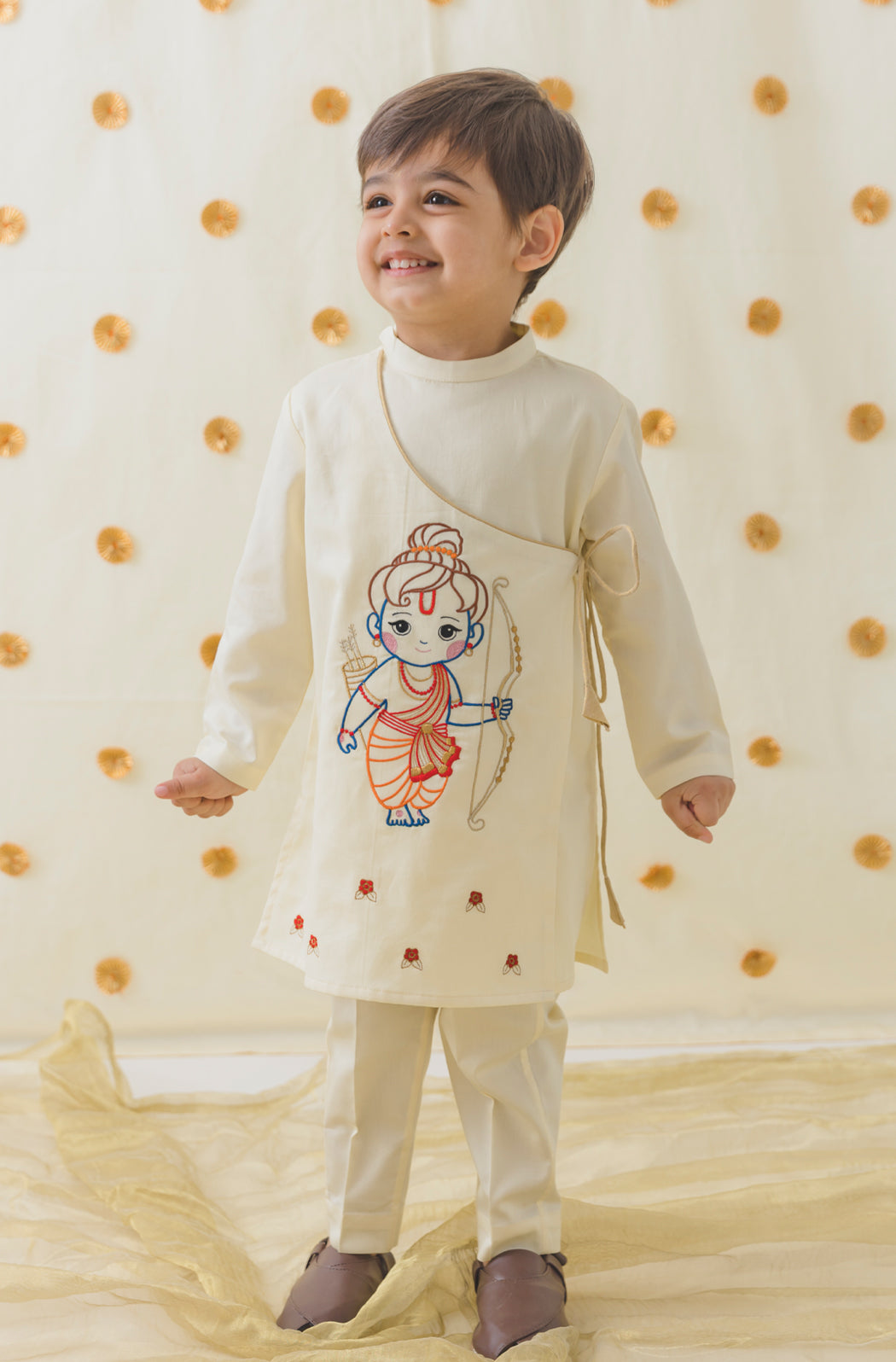 Ram Lalla Kurta Pant Set - Cream