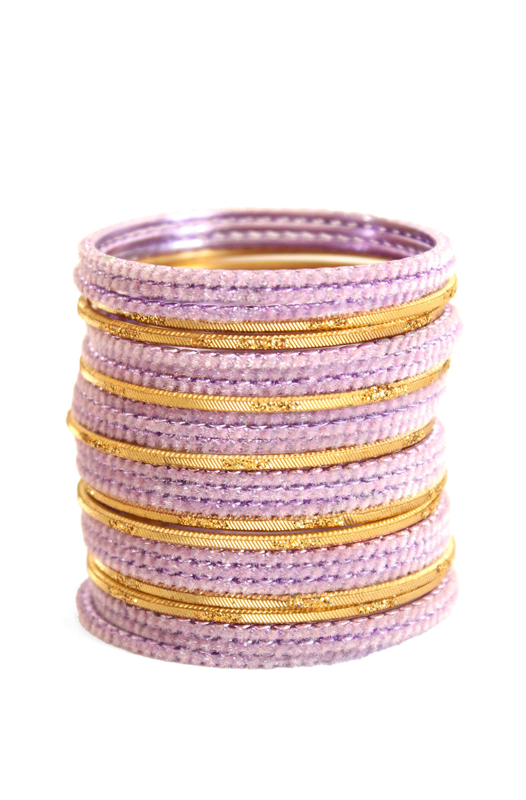 Dreamy Gold Lilac Bangles - Image 2